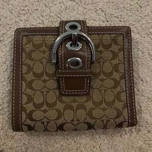 Coach Wallet in Signature Canvas and Brown